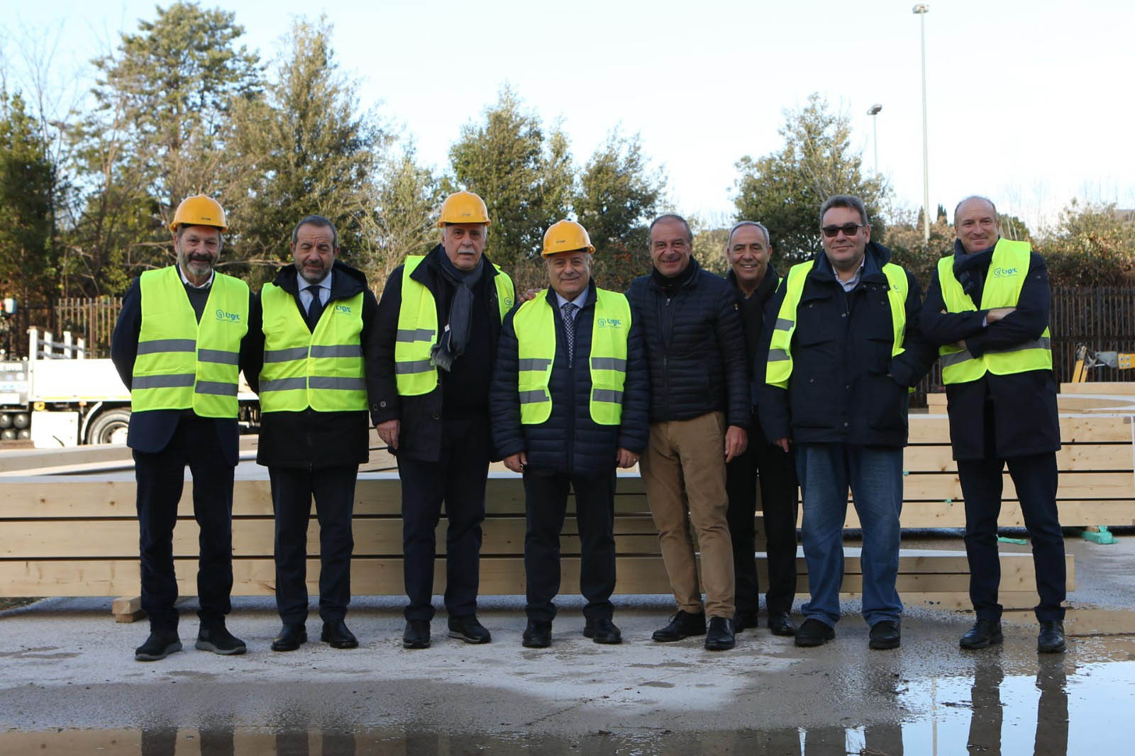 Fipav: Il Presidente Manfredi in visita al cantiere del nuovo impianto della CDP Fenice