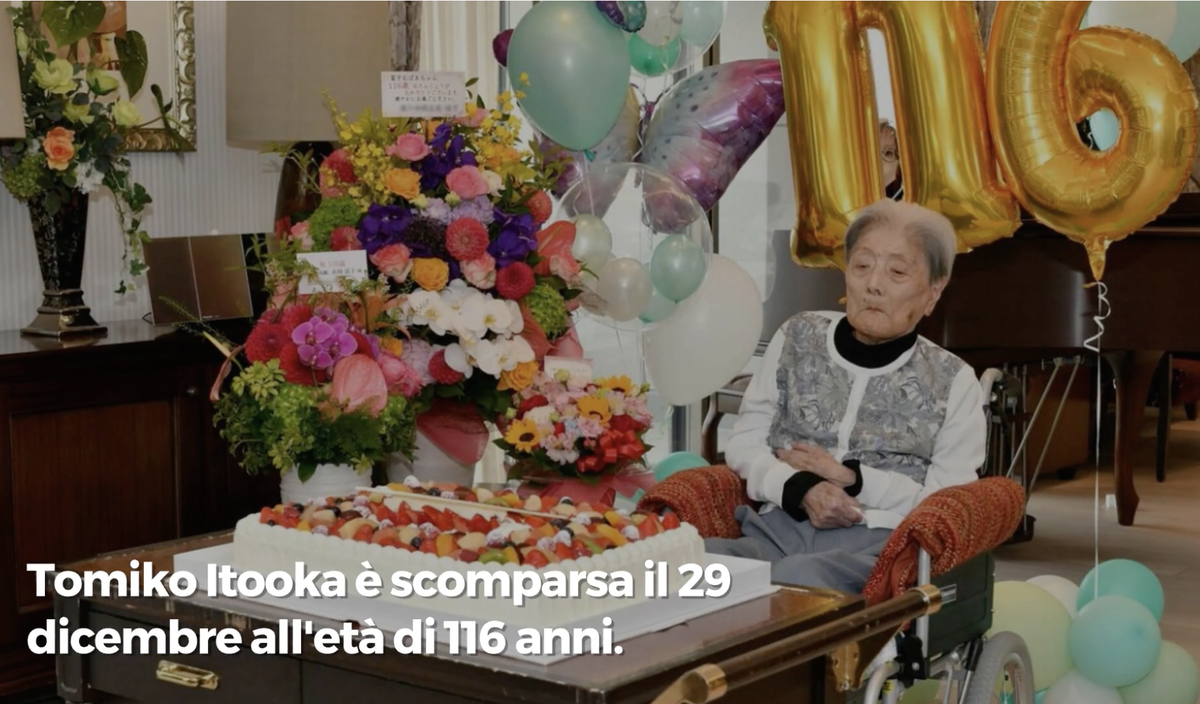 Giappone: A 116 anni si è spenta Tomiko Itooka la persona più anziana del mondo