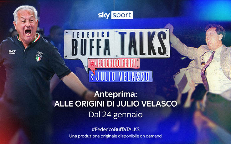 Televisione: Julio Velasco protagonista su Sky Sport con Federico Buffa