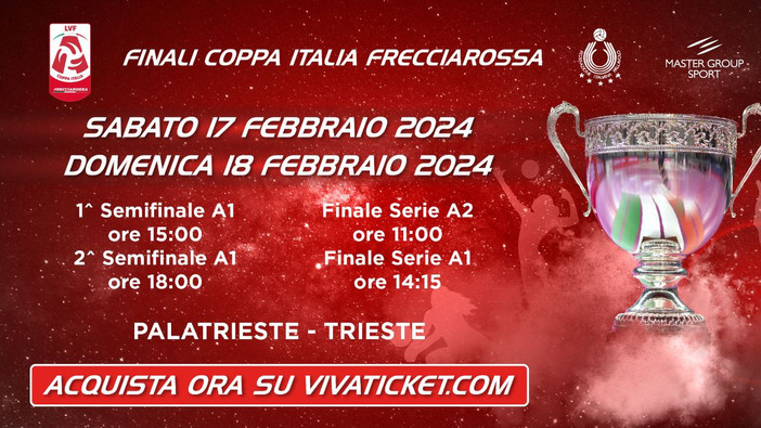 Coppa Italia Frecciarossa: Via alla prevendita dei biglietti per la F4 di Trieste