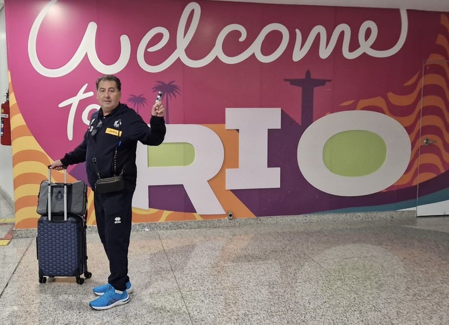 De Giorgi all'arrivo a Rio de Janeiro alle 5.30 di stamane