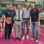 Angelo Lorenzetti e Massimo Barbolini con il presidente Fipav Lombardia Piero Cezza e Lorenzo Dallari, foto dell'Edizione 2023 del workshop