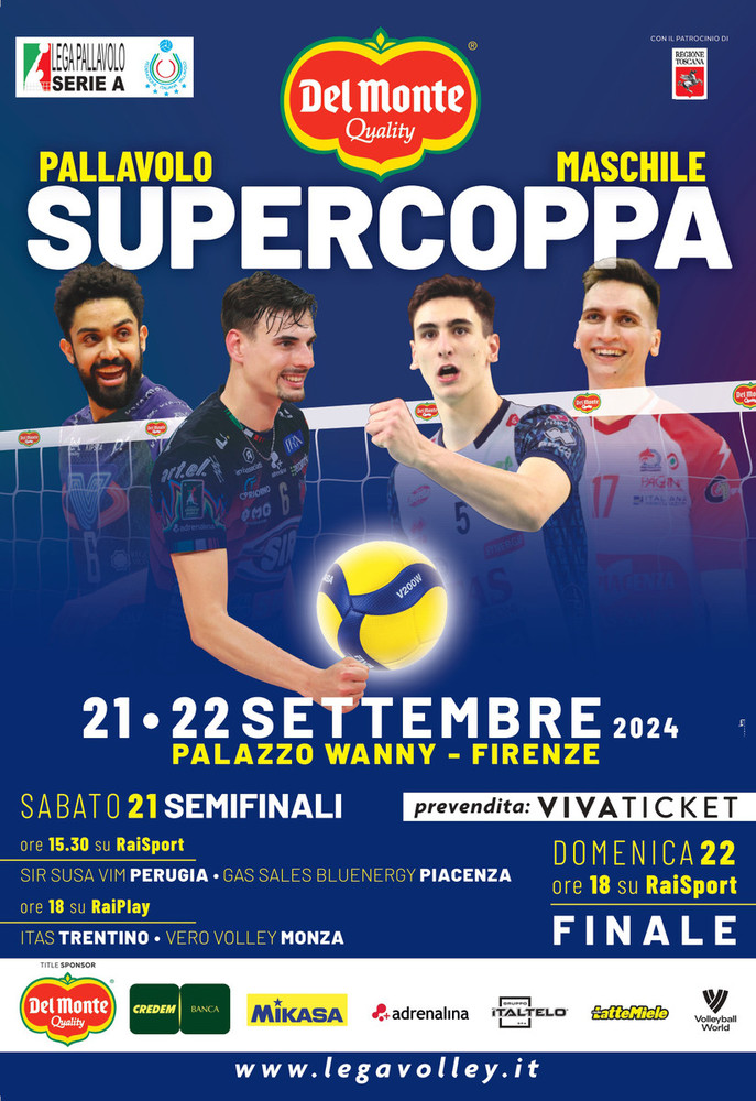 Del Monte Supercoppa: Via alla prevendita dei biglietti per le singole giornate