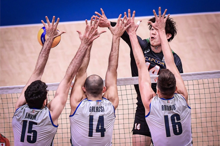 VNL: Gli azzurri fermano il sin qui imbattuto Giappone. 3-1. Romanò top scorer