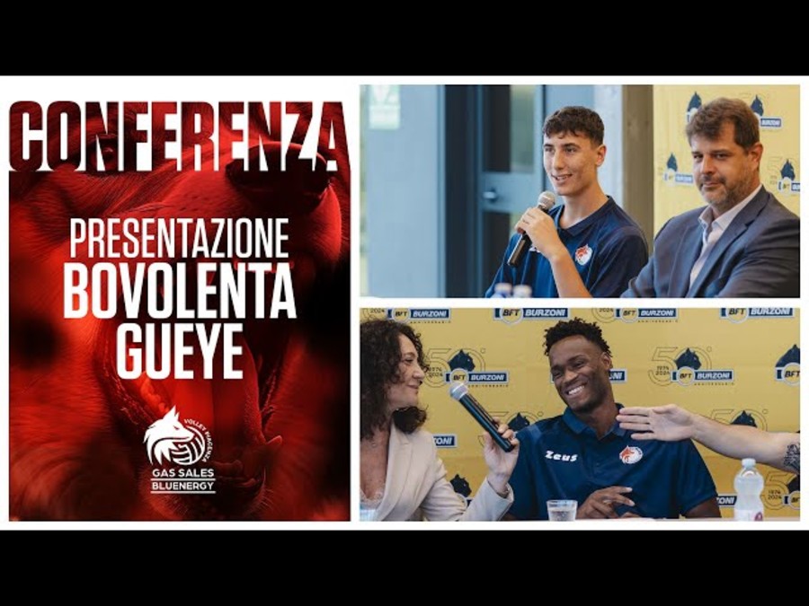 Piacenza: La conferenza stampa di presentazione di Alessandro Bovolenta e Moussè Gueye