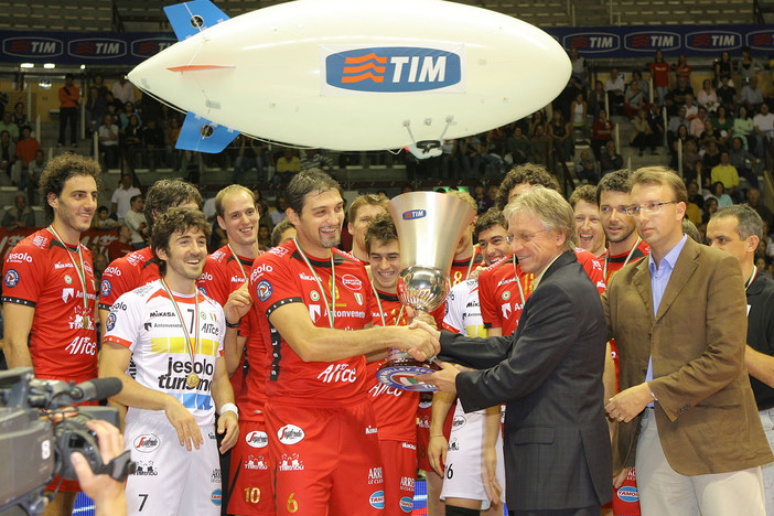 Papi vince la sua 8° Supercoppa nella stagione 2007/08 giocata a Trieste: Sisley Treviso - M.Roma Volley 3-0 (25-19, 25-19, 25-21)