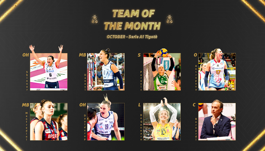 A1 Tigotà: Svelato il Team Of The Month del mese di ottobre: tre olimpioniche presenti