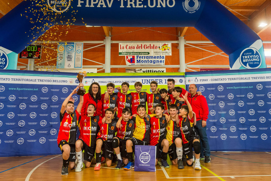 Fipav Tre.Uno: Finali U13 maschili. Treviso fa poker. 3-0 al Kosmos Volley