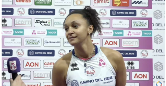 A1 F.: Haleigh Washington e Yana Shcherban dopo Scandicci-Trento 3-0