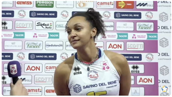 A1 F.: Haleigh Washington e Yana Shcherban dopo Scandicci-Trento 3-0