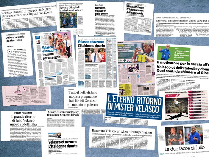 Italia: Effetto Velasco, il nuovo Ct delle azzurre su tutti quotidiani nazionali