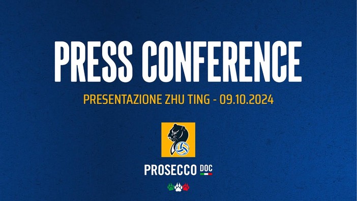 Conegliano: La conferenza stampa live streaming di presentazione di Zhu Ting al Palaverde