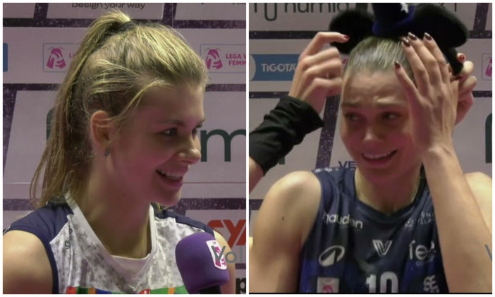 A1 F.: Nika Daalderop e Anna Davyskiba commentano il 3-2 di Milano-Firenze