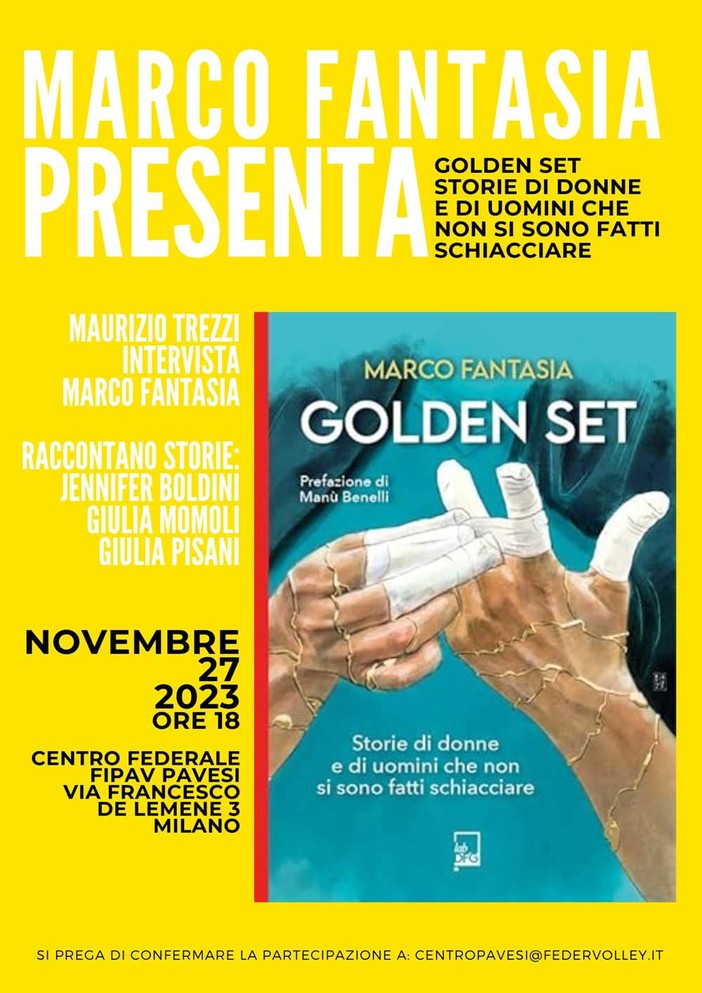 Editoria: Lunedì al Centro Pavesi appuntamento con &quot;Golden Set&quot;