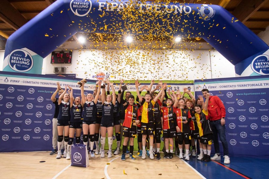 Fipav Tre.Uno: Finali Giovanili. Volley Treviso e Pallavolo San Vendemiano campioni Under13 2023