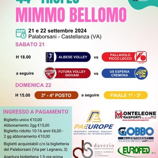 Castellanza: Al via la 44ª edizione del &quot;Trofeo Mimmo Bellomo&quot; al PalaBorsani