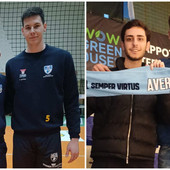 Bardanov con coach Ortenzi; Kevin Saar con il vicepresidente di Aversa Sergio Di Meo Jr