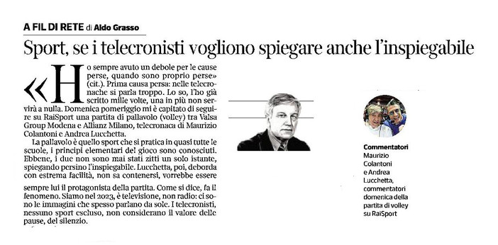 L'articolo di Aldo Grasso