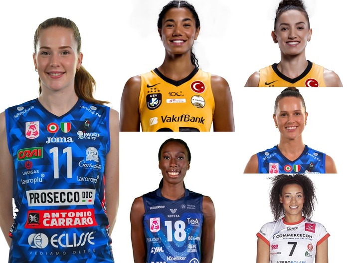 Stelle di Champions: Haak, Thompson, Gabi, Robinson, Diouf, Egonu... in senso orario