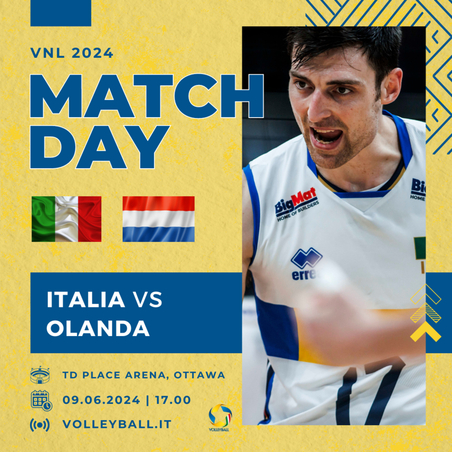 VNL: Alle 17 Italia - Olanda chiude la pool di Ottawa