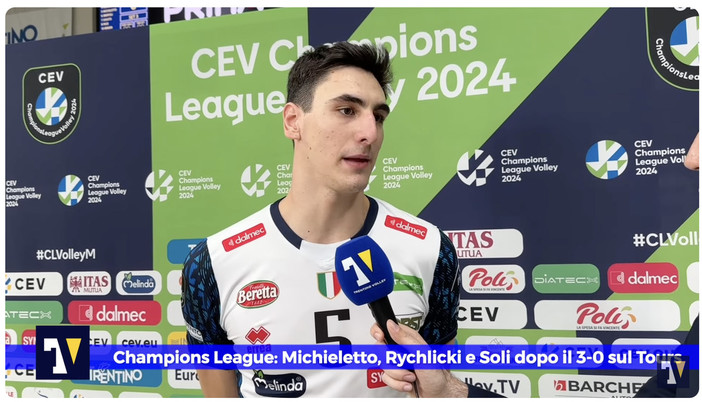 Champions League: Michieletto, Rychlicki e Soli dopo il 3-0 di Trento sul Tours