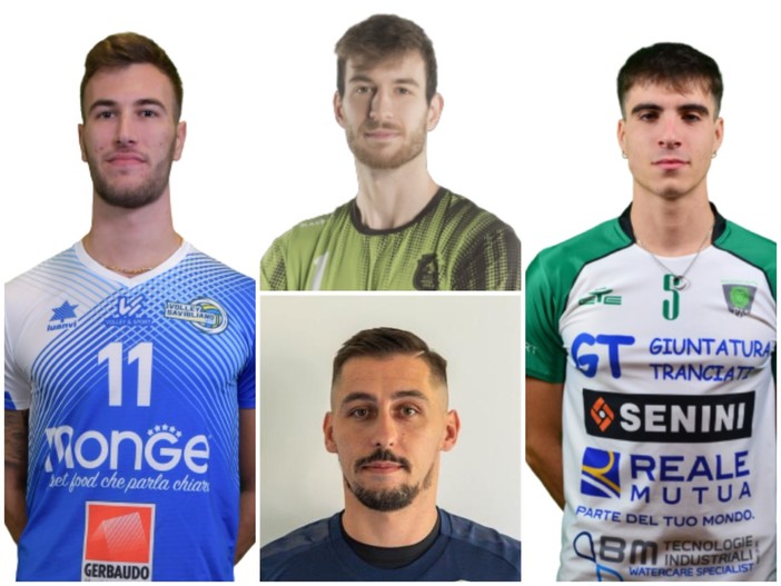 In senso orario Rossato top scorer, Peslac, Catone, Lukasz