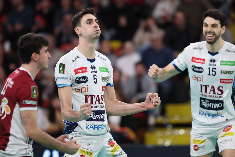 Superlega: Trento al tie break interrompe l'imbattibilità di Perugia